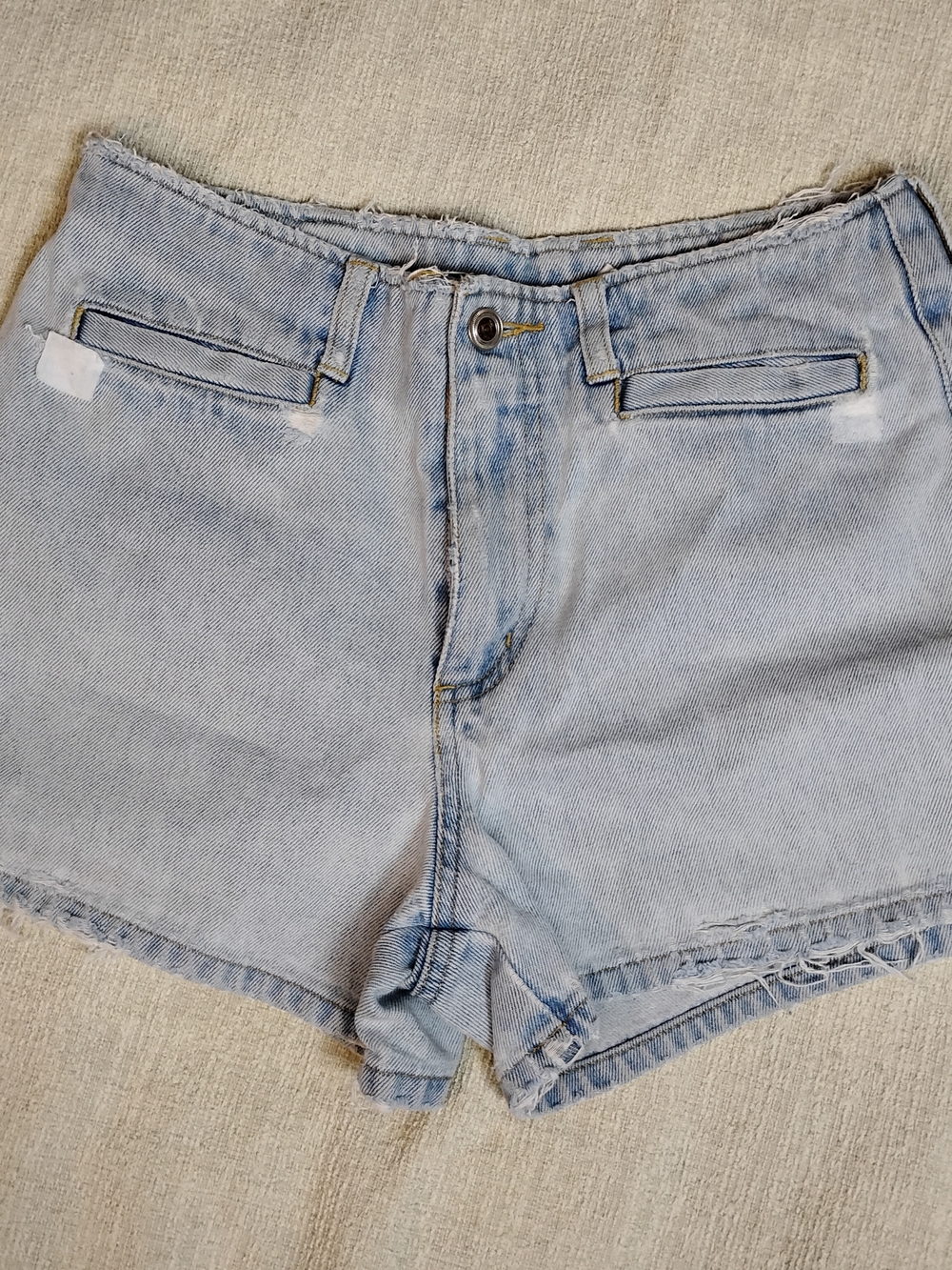 High Rise Light Blue Denim Vintage Shorts